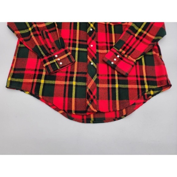 KP Vintage Plaid Flannel Lightweight Western Pearl Snap Acrylic Men's Size … - Picture 6 of 12